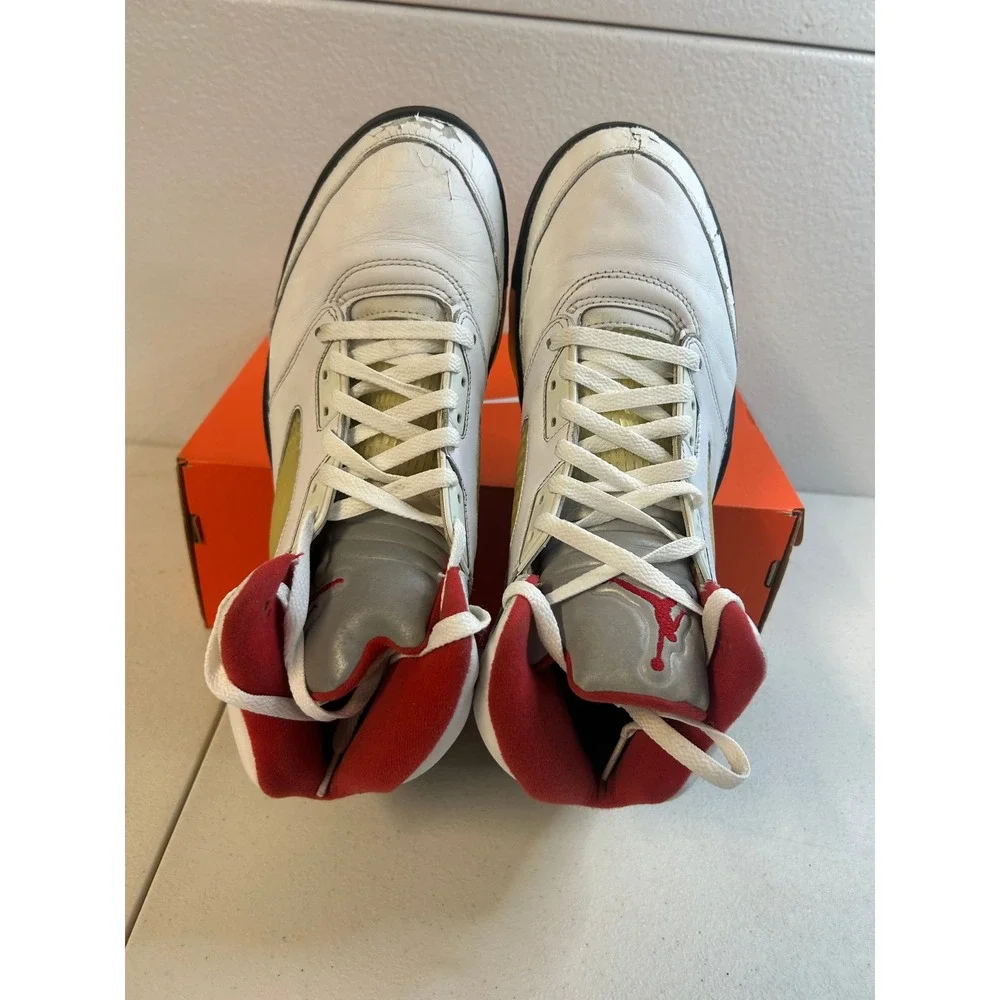 Nike Air Jordan 5 Retro Fire Red Mens Size 11 #2141